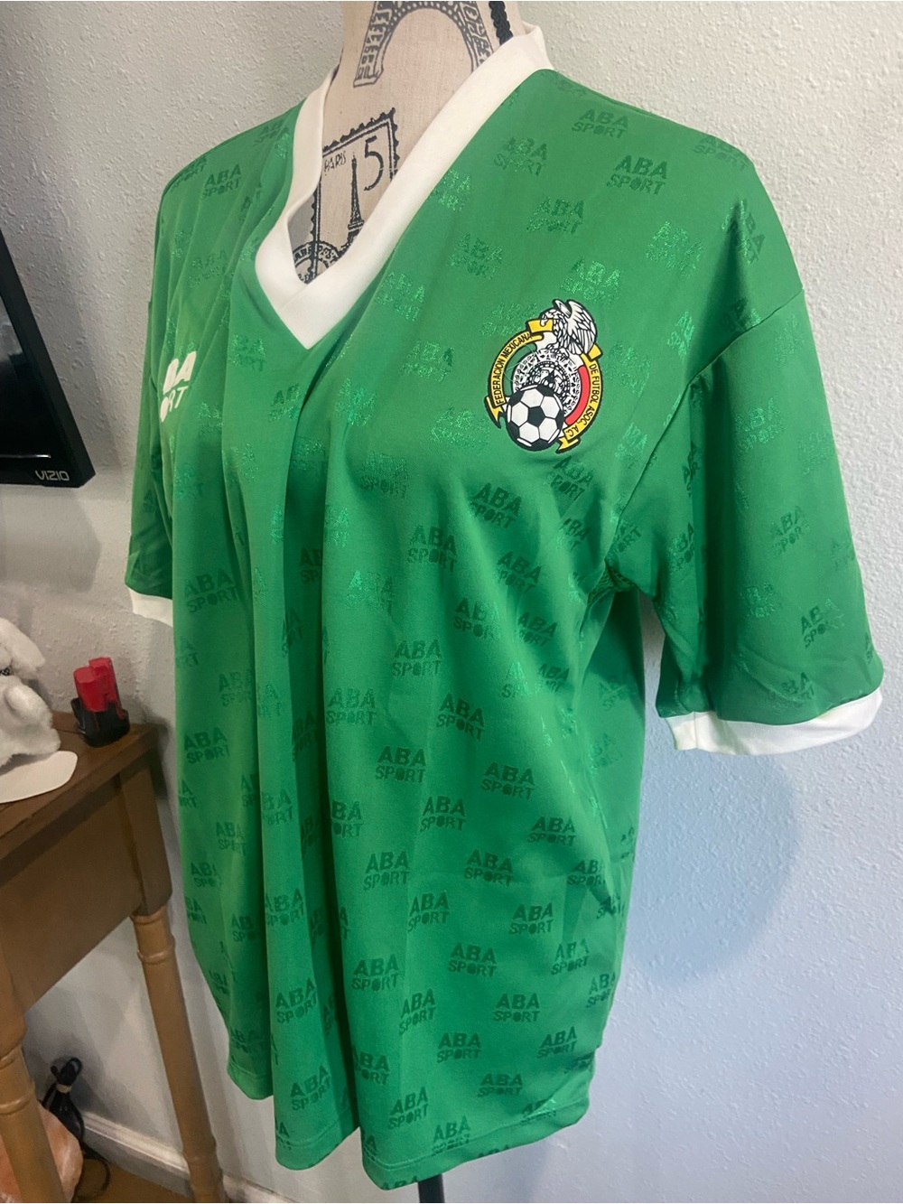Mexico Green Soccer Jersey with Crest